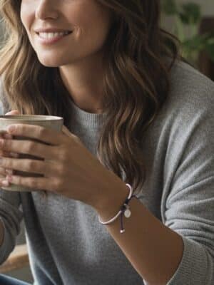 Jonc en argent avec médaille miraculeuse